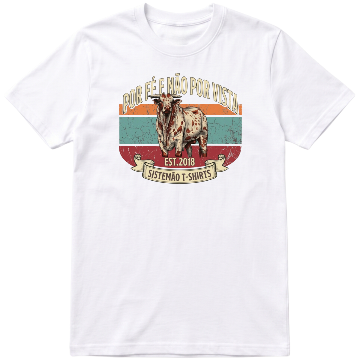 "Estampa POR FÉ" Camiseta Premium Unissex Bunker Studios