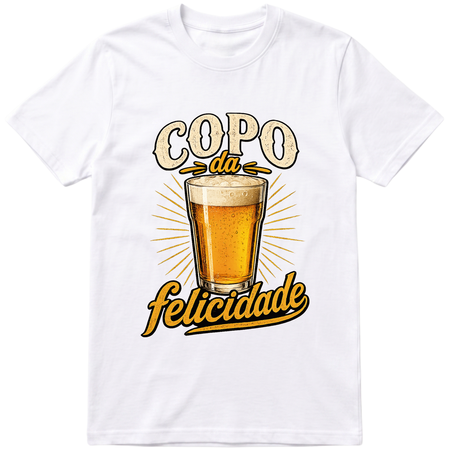 "Copo da Felicidade" Camiseta Premium Unissex Bunker Studios