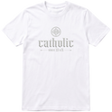 "F&C Catholic Since 33 A.D. All White" Camiseta Premium Unissex Bunker Studios