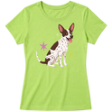 "Cão SRD flocos" Blusa Baby Look