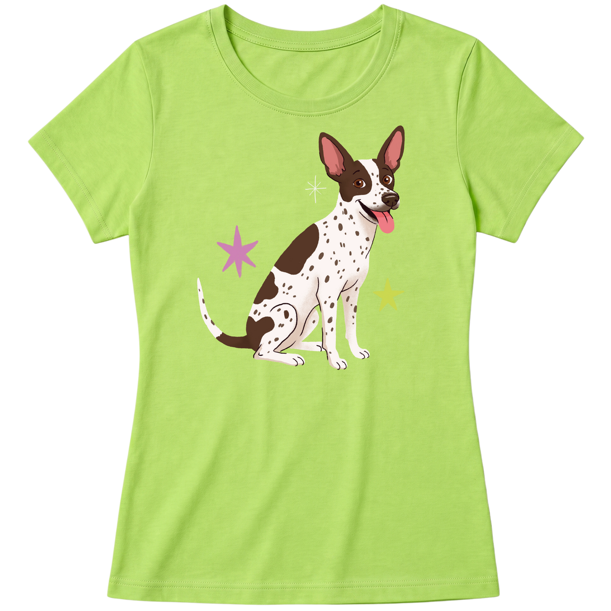 "Cão SRD flocos" Blusa Baby Look