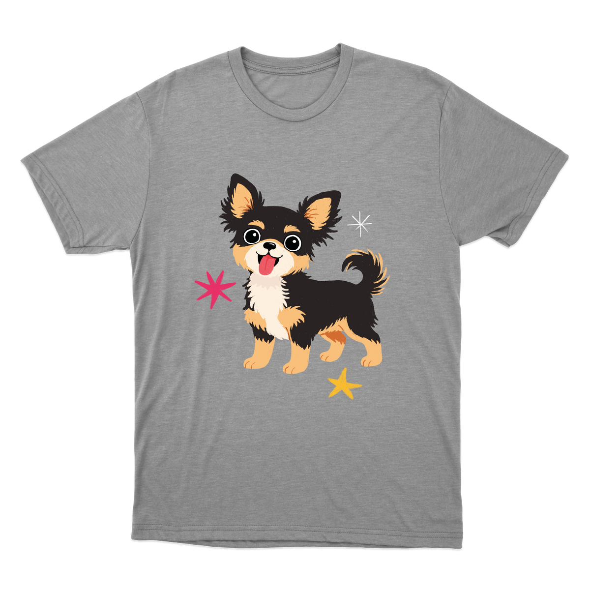 "Chihuahua pelo longo" Camiseta Básica Unissex