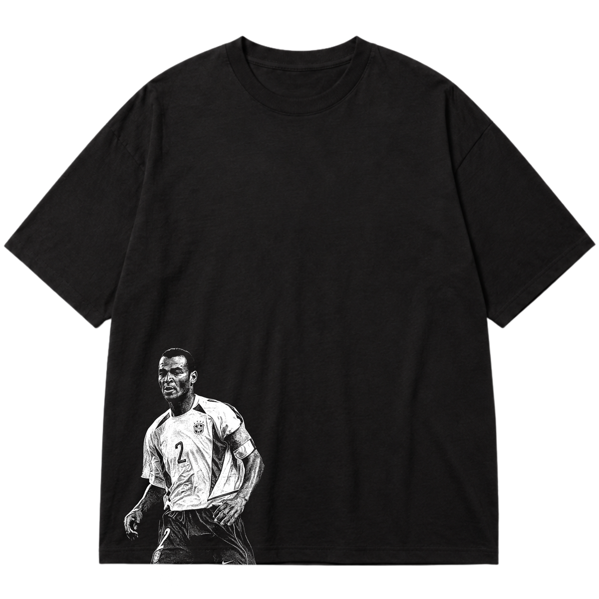 "Ícone dos gramados, eternizado no streetwear." Oversized Premium 96% algodão 4% Elastano