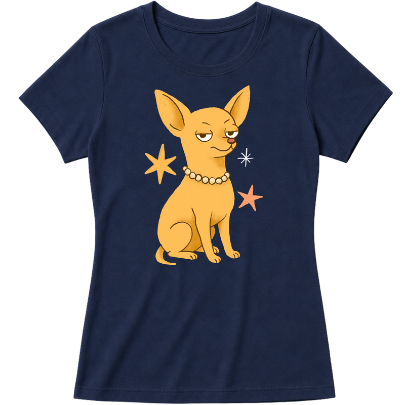 "Chihuahua de pelo curto" Blusa Baby Look