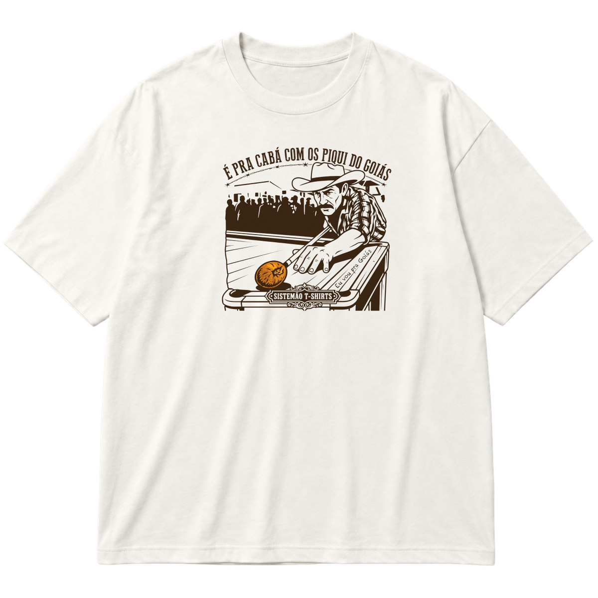 "Estampa E PRA CABÁ Oversized" Oversized Premium 96% algodão 4% Elastano