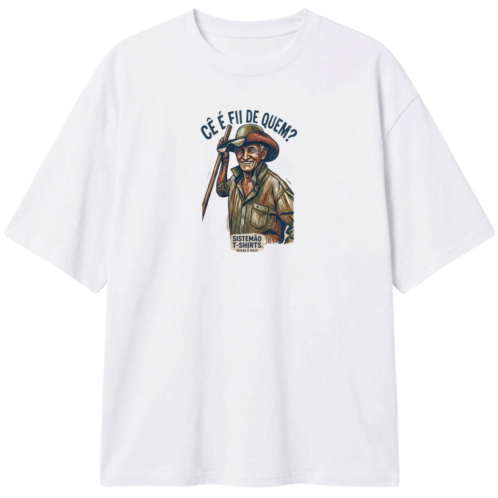 "Estampa/FII DE QUEM" Camiseta Oversized Classic