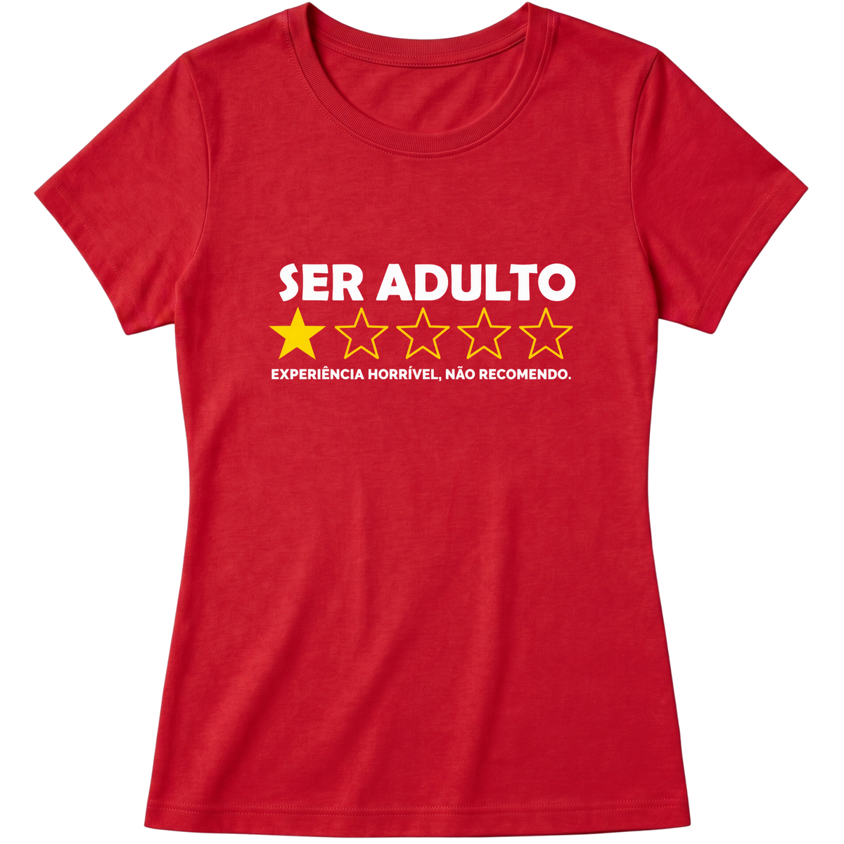 "Baby Look Classic - Vida Adulta: Nota 1" Blusa Baby Look