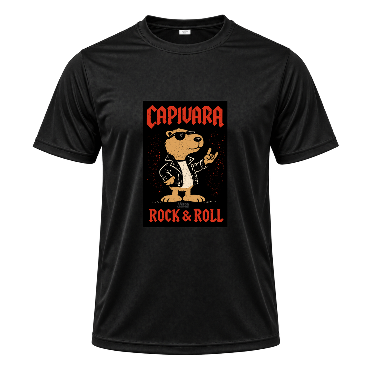 "Capivara Rock & Roll  DTG" Camiseta Dryfit Masculina Basic