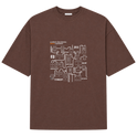 "CADEIA DE PEDAIS" Camiseta Oversized Suedine 220g