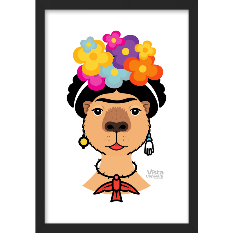 "Frida Kahpivara" Quadro caixa sem vidro acrílico