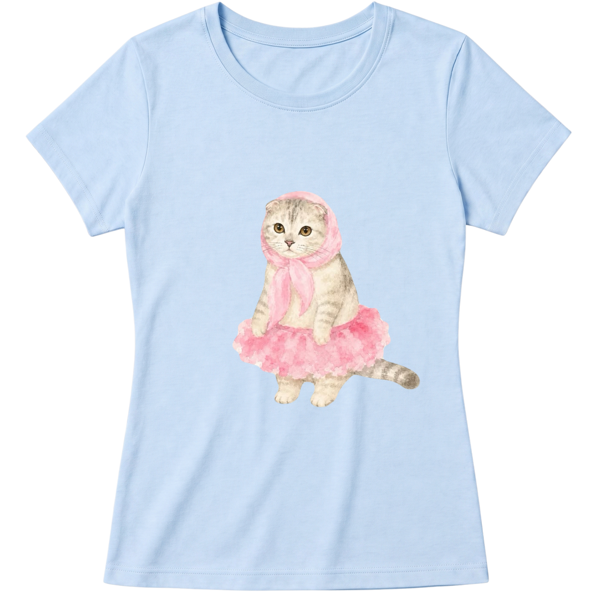 "Baby Look Pinky Kitty" Blusa Baby Look