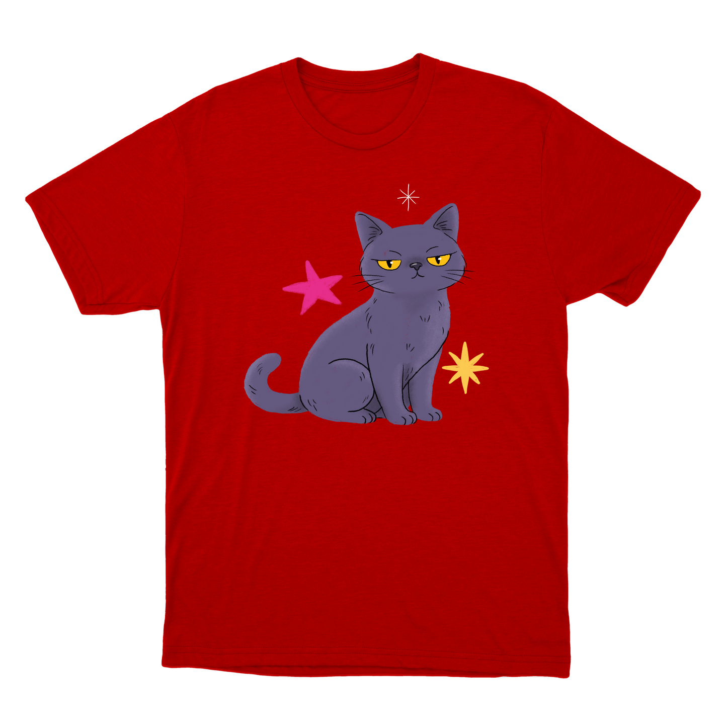 "Gata cinza" Camiseta Básica Unissex