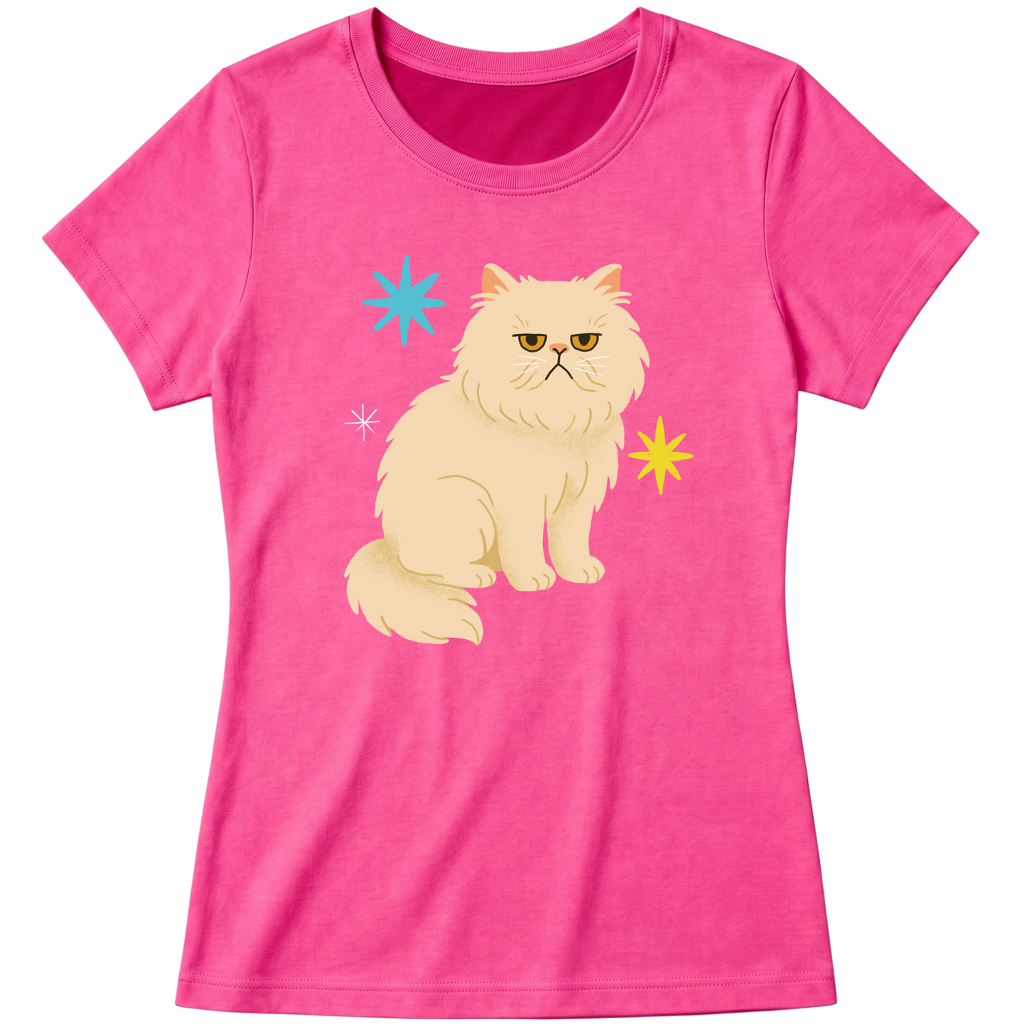 "Gato Persa" Blusa Baby Look