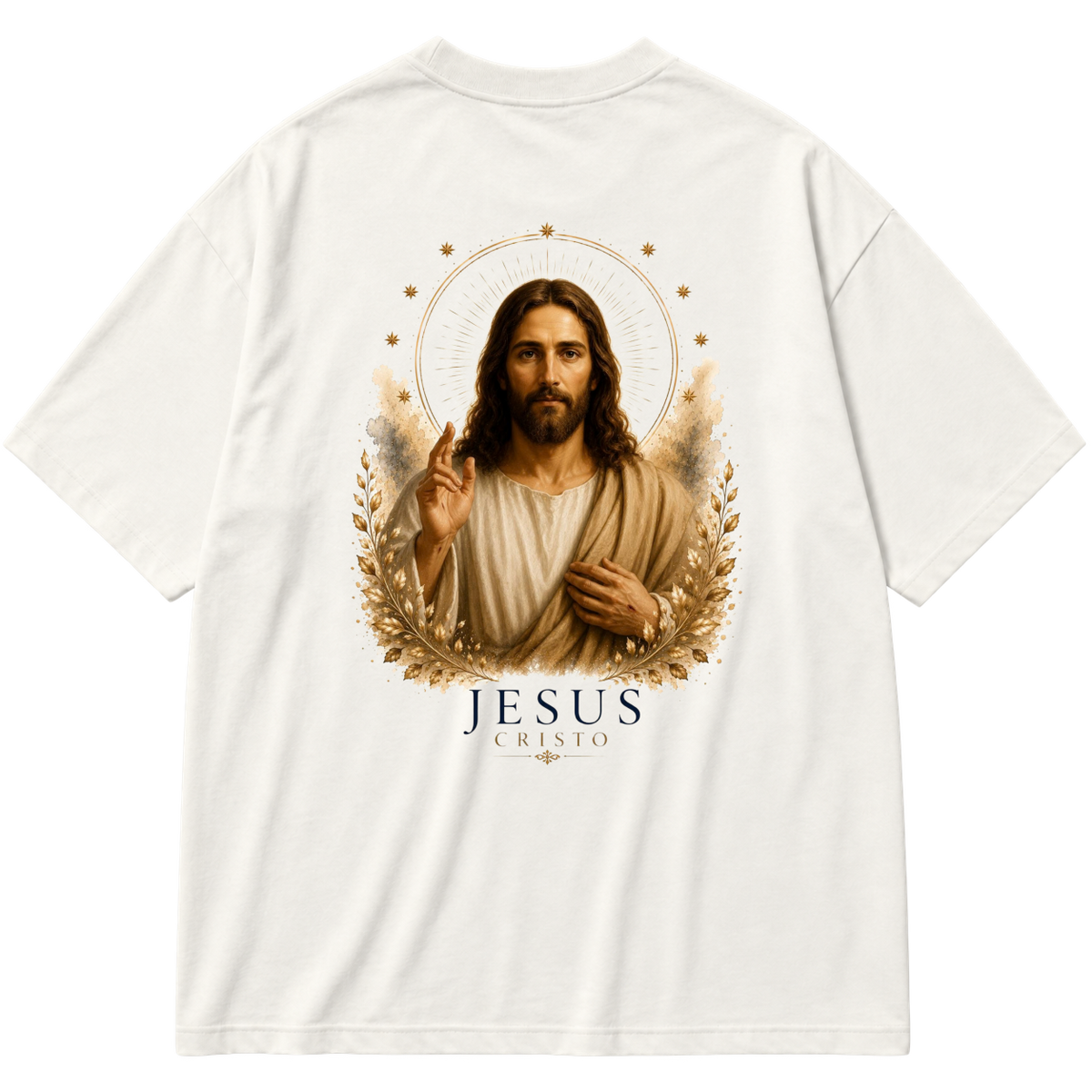 "Jesus Cristo" Oversized Premium 96% algodão 4% Elastano