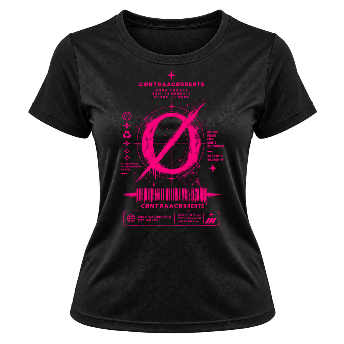 "Dryfit Feminina Basic #040 - CØNTRAACØRRENTE" Camiseta Dryfit Feminina Basic