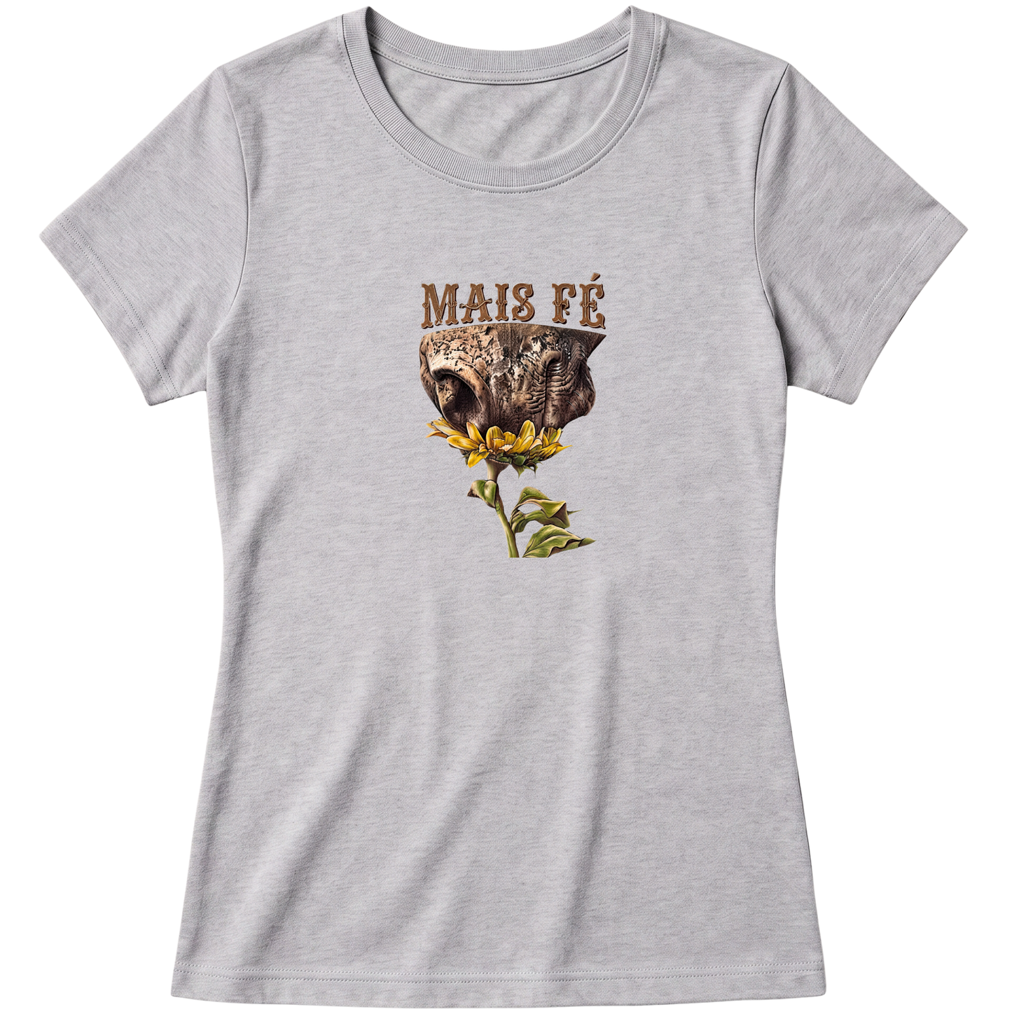 "Babylook MAIS FÉ" Blusa Baby Look