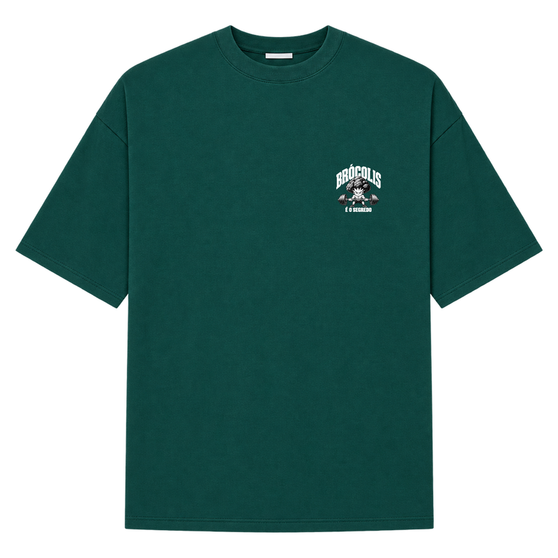 "Oversized Suedine 220g - Brócolis" Camiseta Oversized Suedine 220g