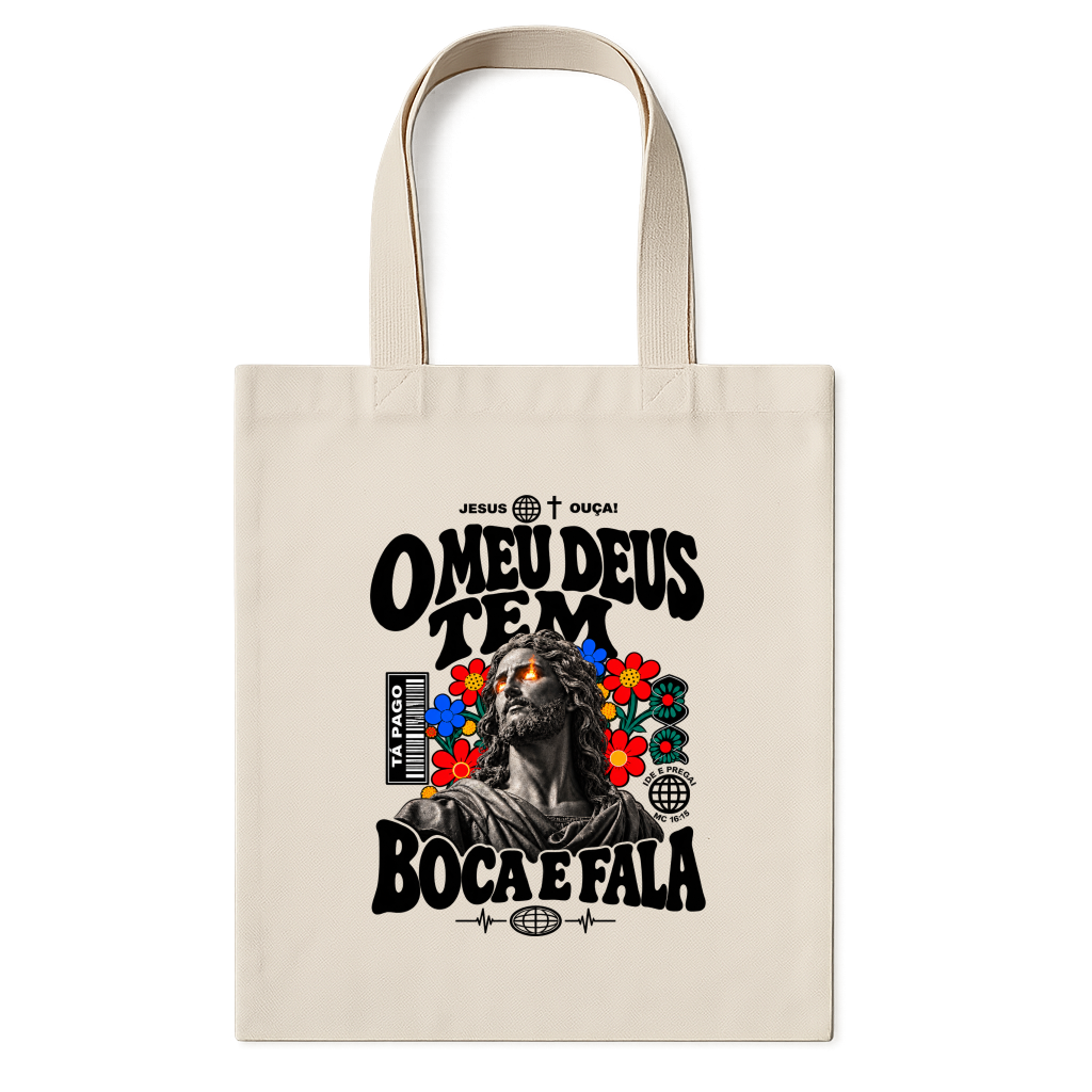 "FENDS -- O MEU DEUS TEM BOCA E FALA" Ecobag
