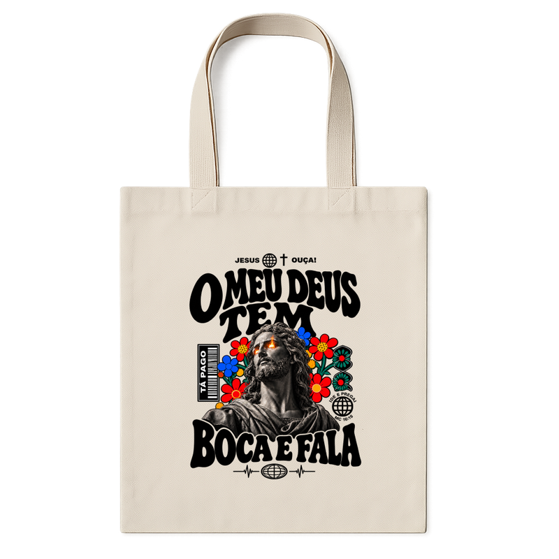 "FENDS -- O MEU DEUS TEM BOCA E FALA" Ecobag