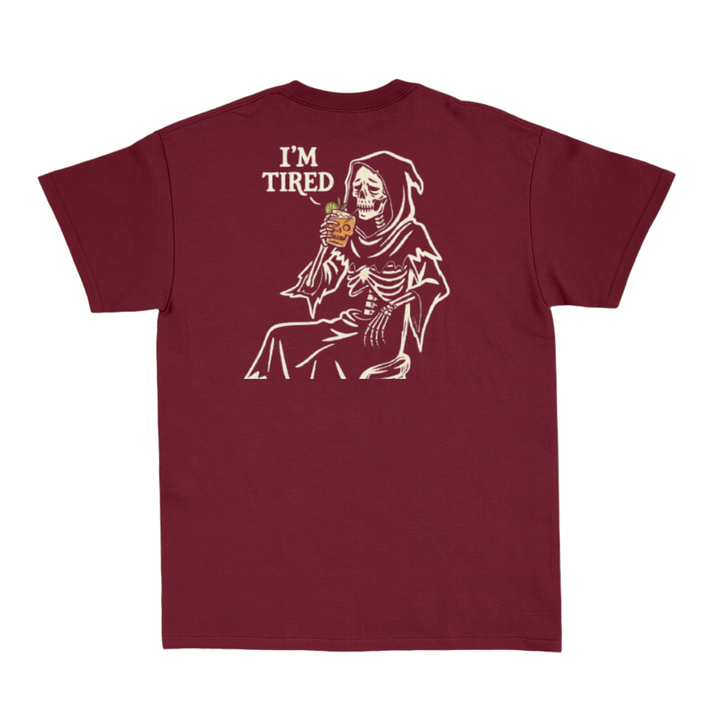 "Camiseta Mea Culpa - I'm tired skull" Camiseta Básica Unissex