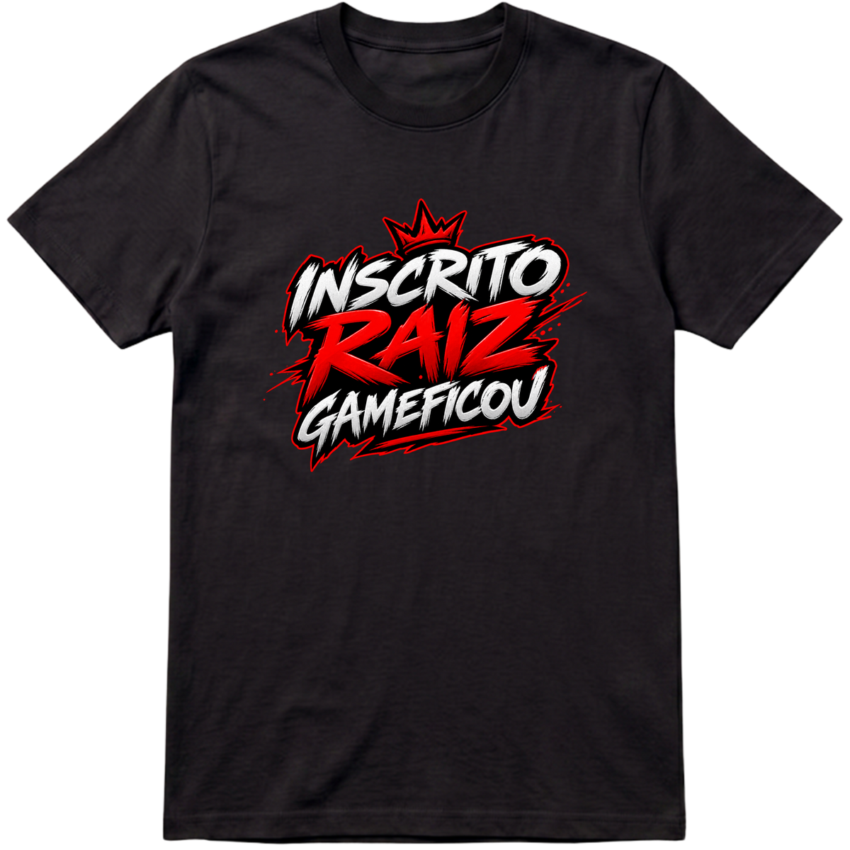 "CAMISA INSCRITO RAIZ da GameFicou" Camiseta Premium Unissex Bunker Studios