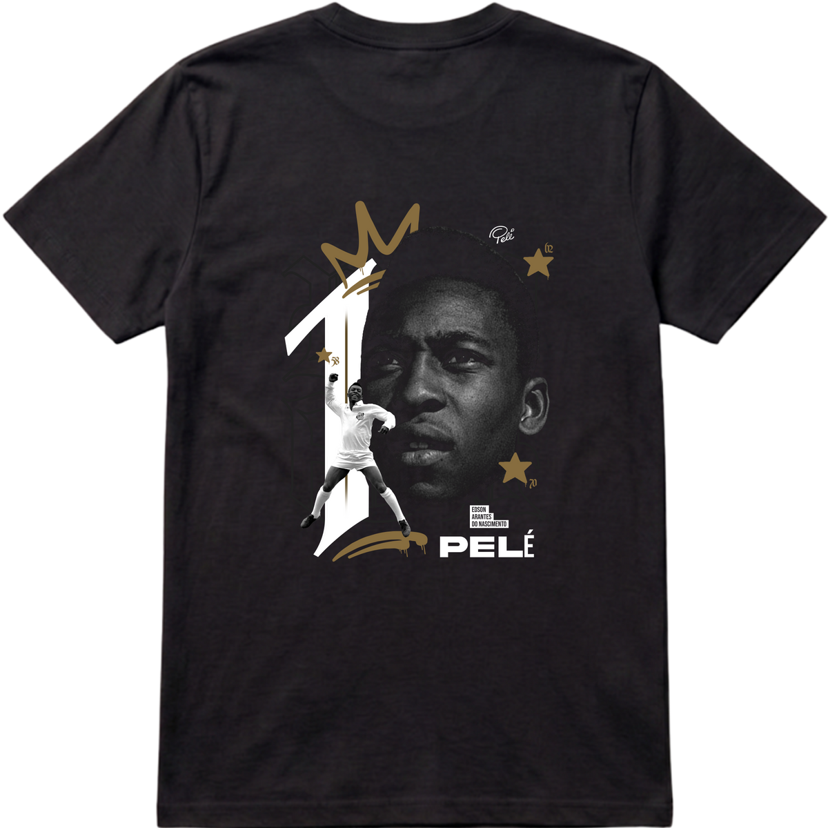 "Rei Pelé - Regular Essential" Camiseta Premium Unissex Bunker Studios