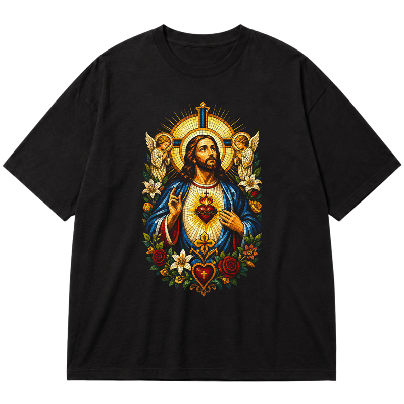 "Jesus Cristo" Oversized Premium 96% algodão 4% Elastano