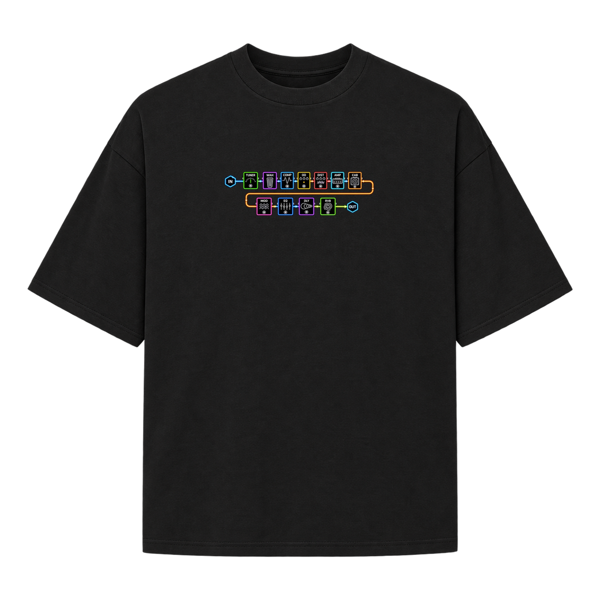 "CADEIA DE SINAL PEDALEIRA" Camiseta Oversized Suedine 220g