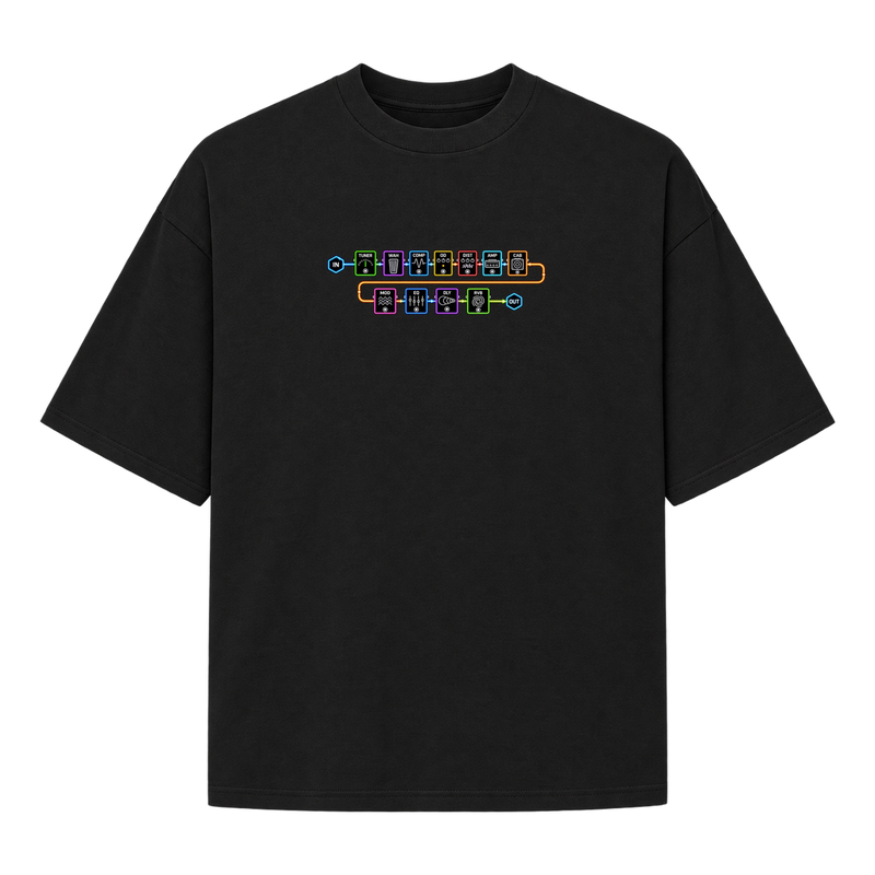 "CADEIA DE SINAL PEDALEIRA" Camiseta Oversized Suedine 220g