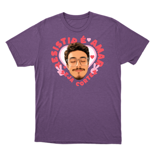 "Cortez Resistir É Amar" Camiseta Básica Unissex