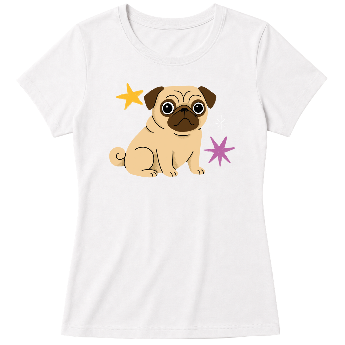 "Pug" Blusa Baby Look