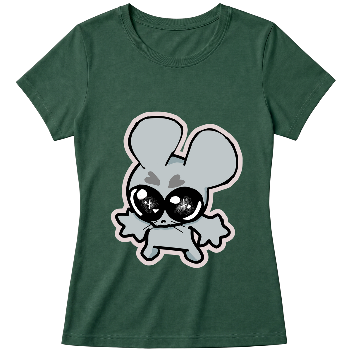 "Baby Look Classic Ratito – Camiseta Feminina Estampada Fofa" Blusa Baby Look