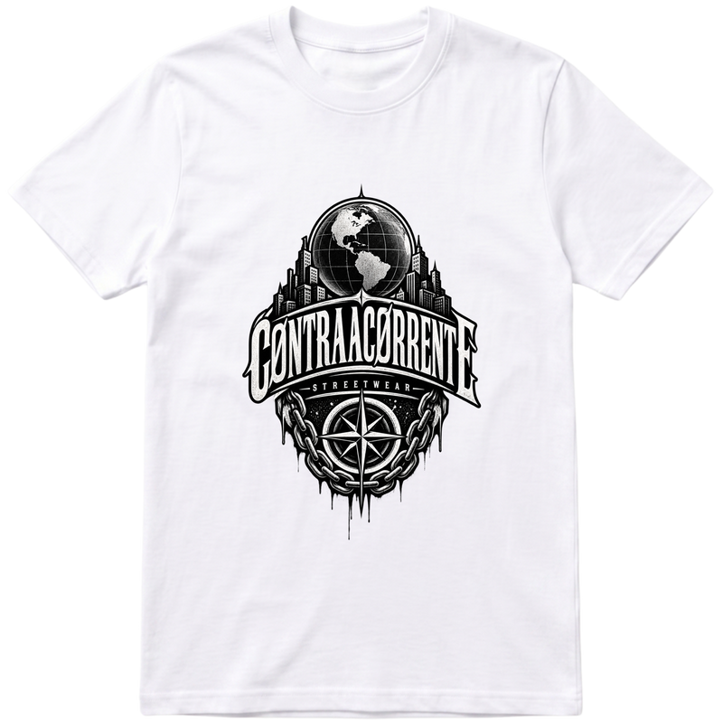 "Camiseta Regular Classic #002 - CØNTRAACØRRENTE" Camiseta regular básica