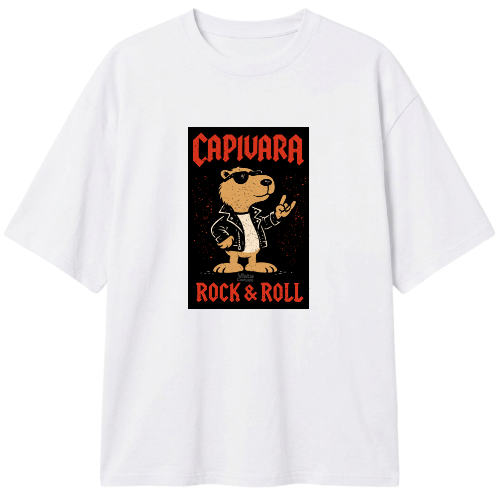 "Capivara Rock & Roll  DTG" Camiseta Oversized Classic