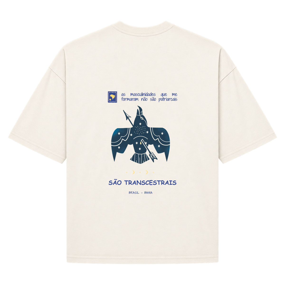 "transcestrais" Camiseta Oversized Suedine 220g