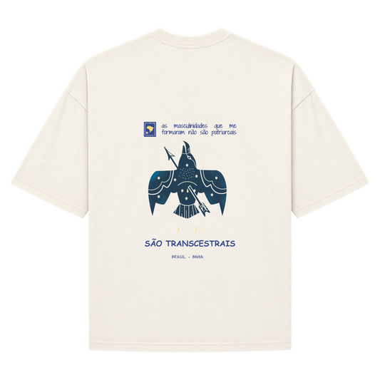 "transcestrais" Camiseta Oversized Suedine 220g