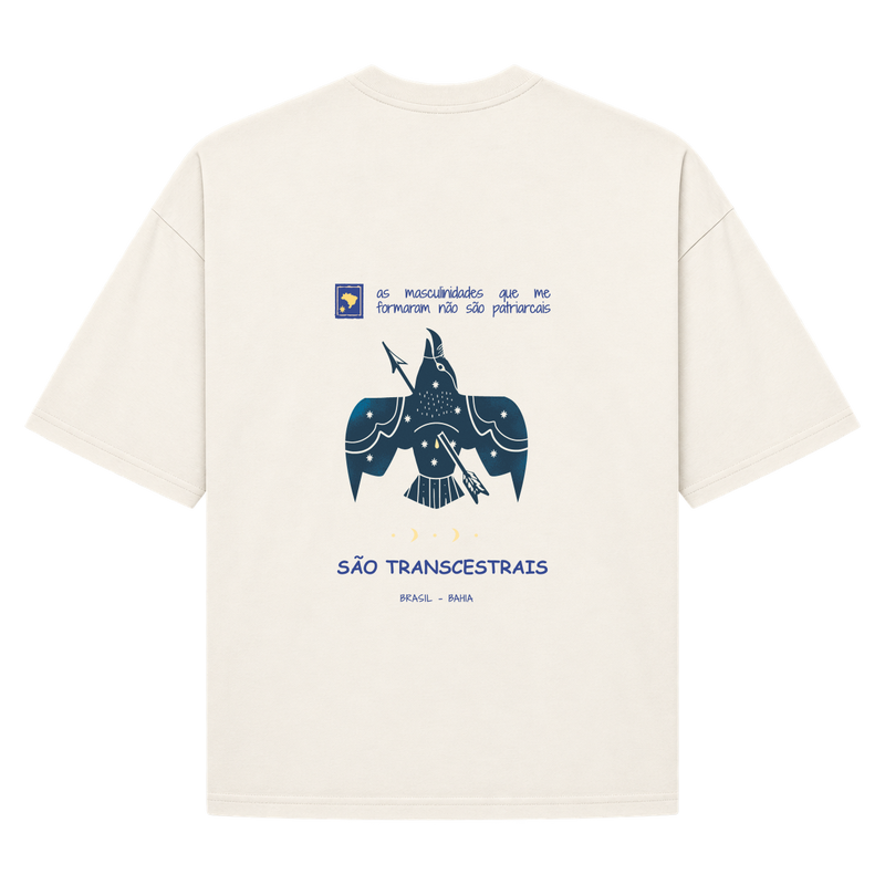 "transcestrais" Camiseta Oversized Suedine 220g