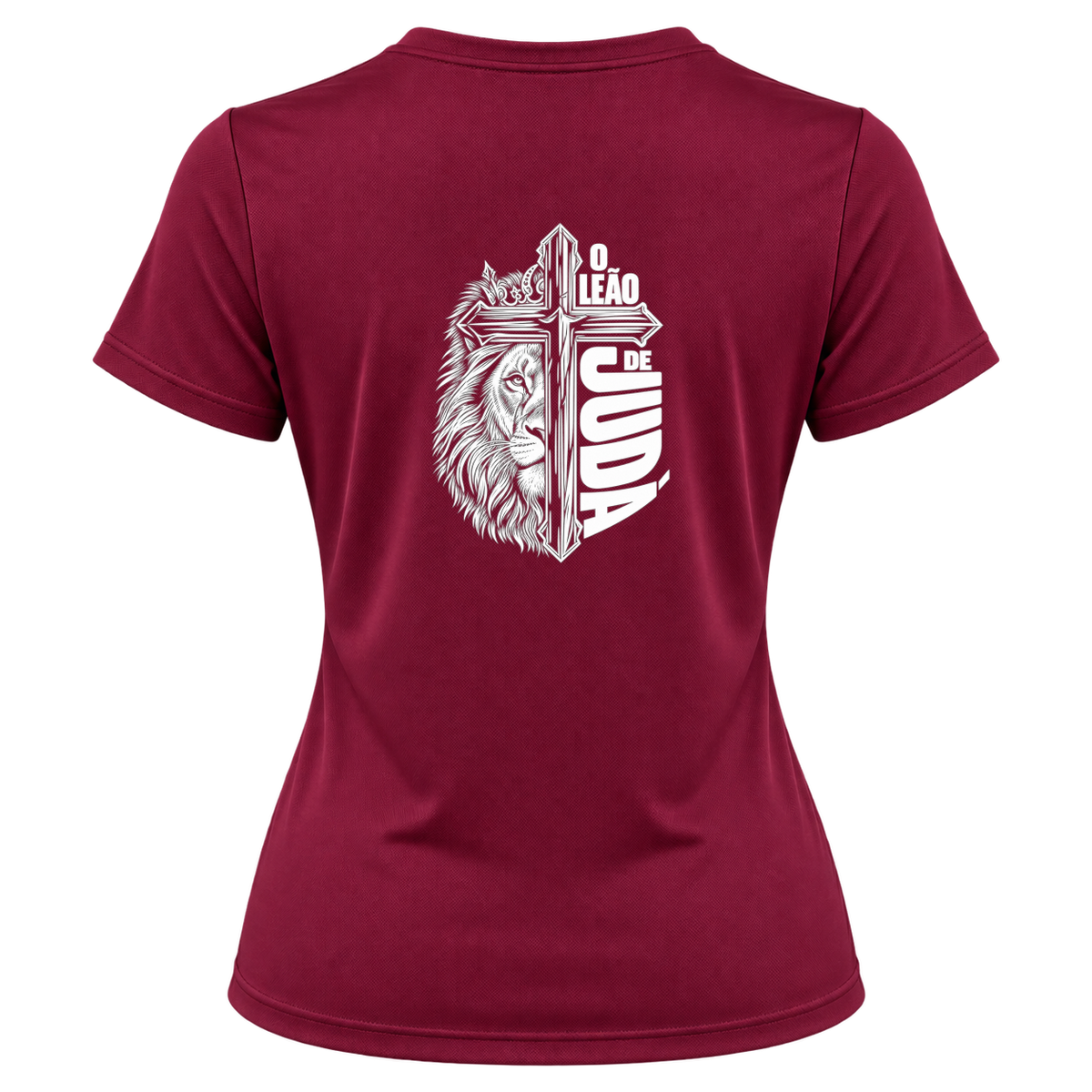 "Camiseta Dryfit Feminina Basic - Leão de Judá" Camiseta Dryfit Feminina Basic