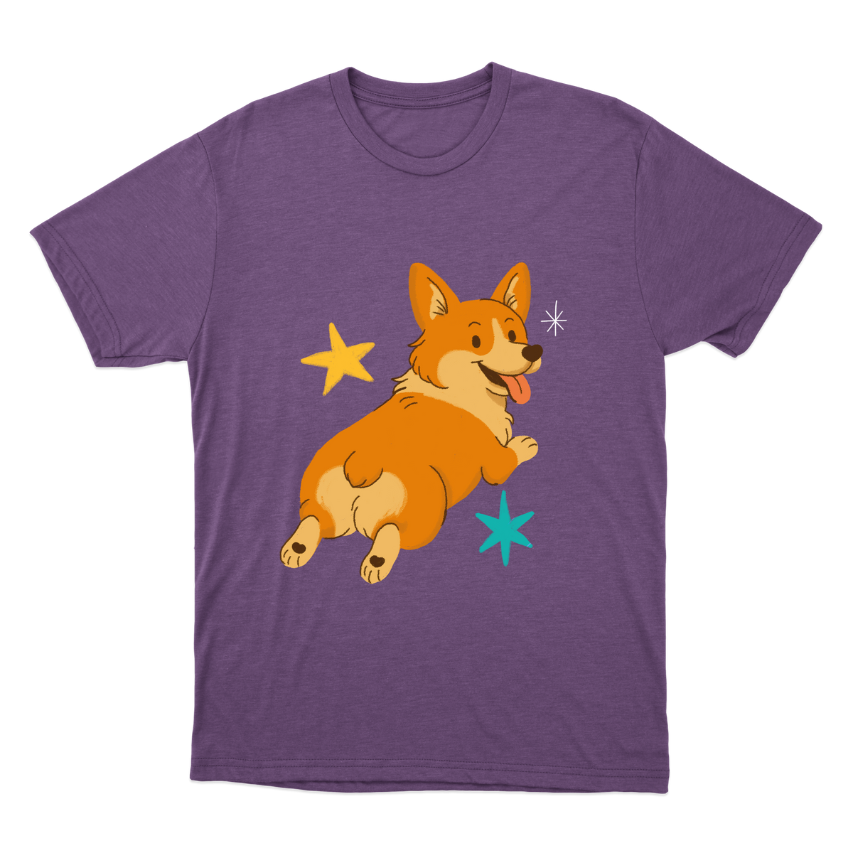 "corgi" Camiseta Básica Unissex
