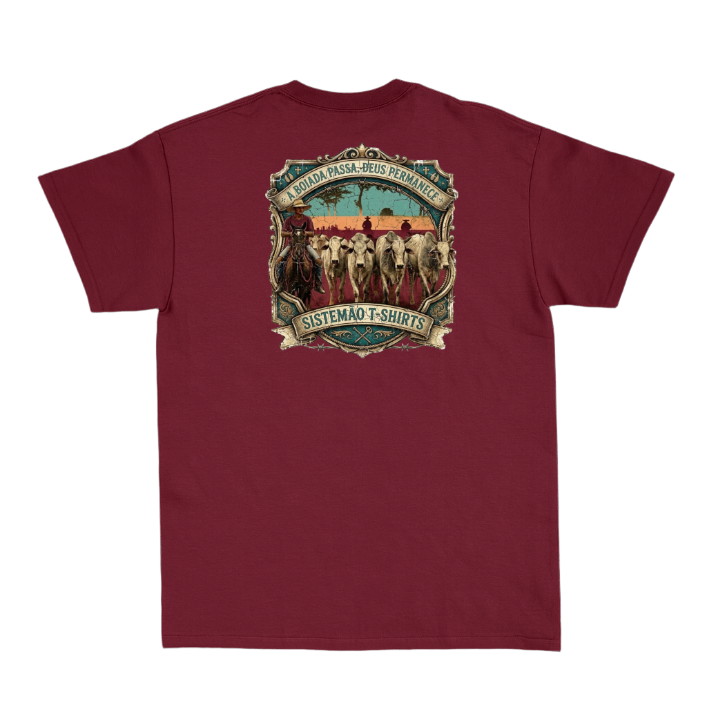 "Estampa DEUS PERMANECE" Camiseta Básica Unissex