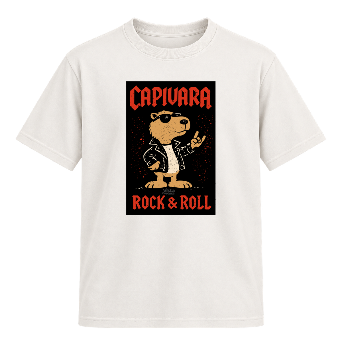 "Capivara Rock & Roll  DTG" Camiseta Regular Suedine