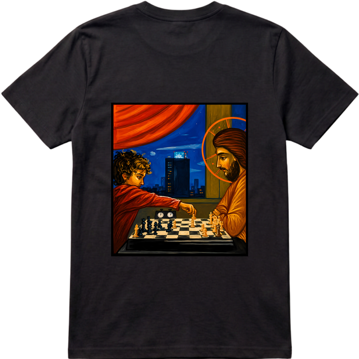 "Camiseta Regular Essential Xeque-Mate com Jesus" Camiseta Premium Unissex