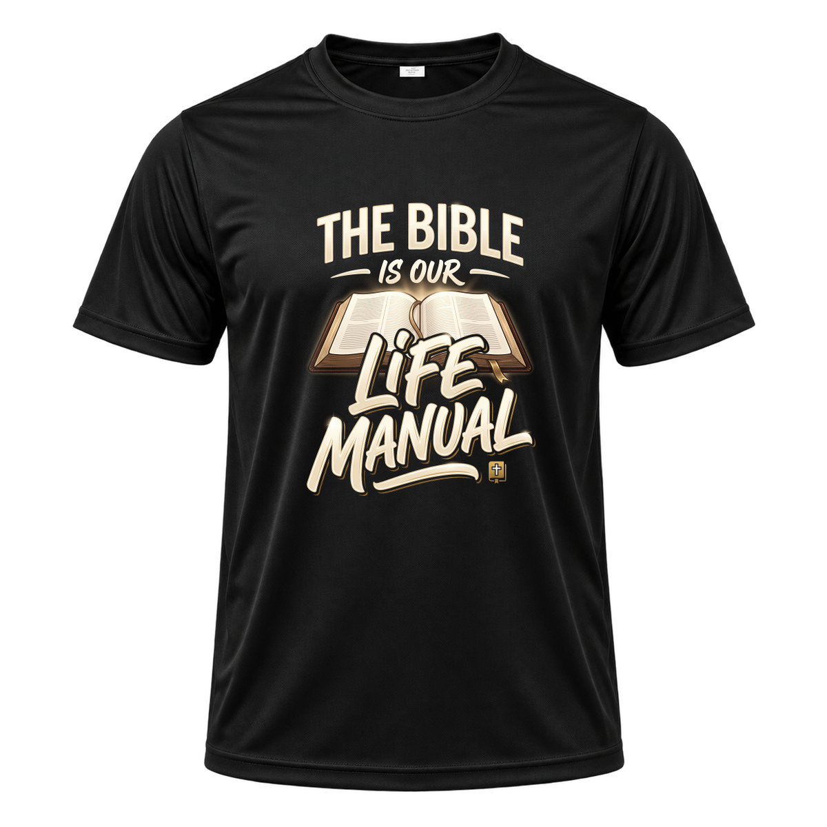 "Produto #017 Camisa: THE BIBLE IS OUR LIFE MANUAL" Camiseta Dryfit Masculina Basic