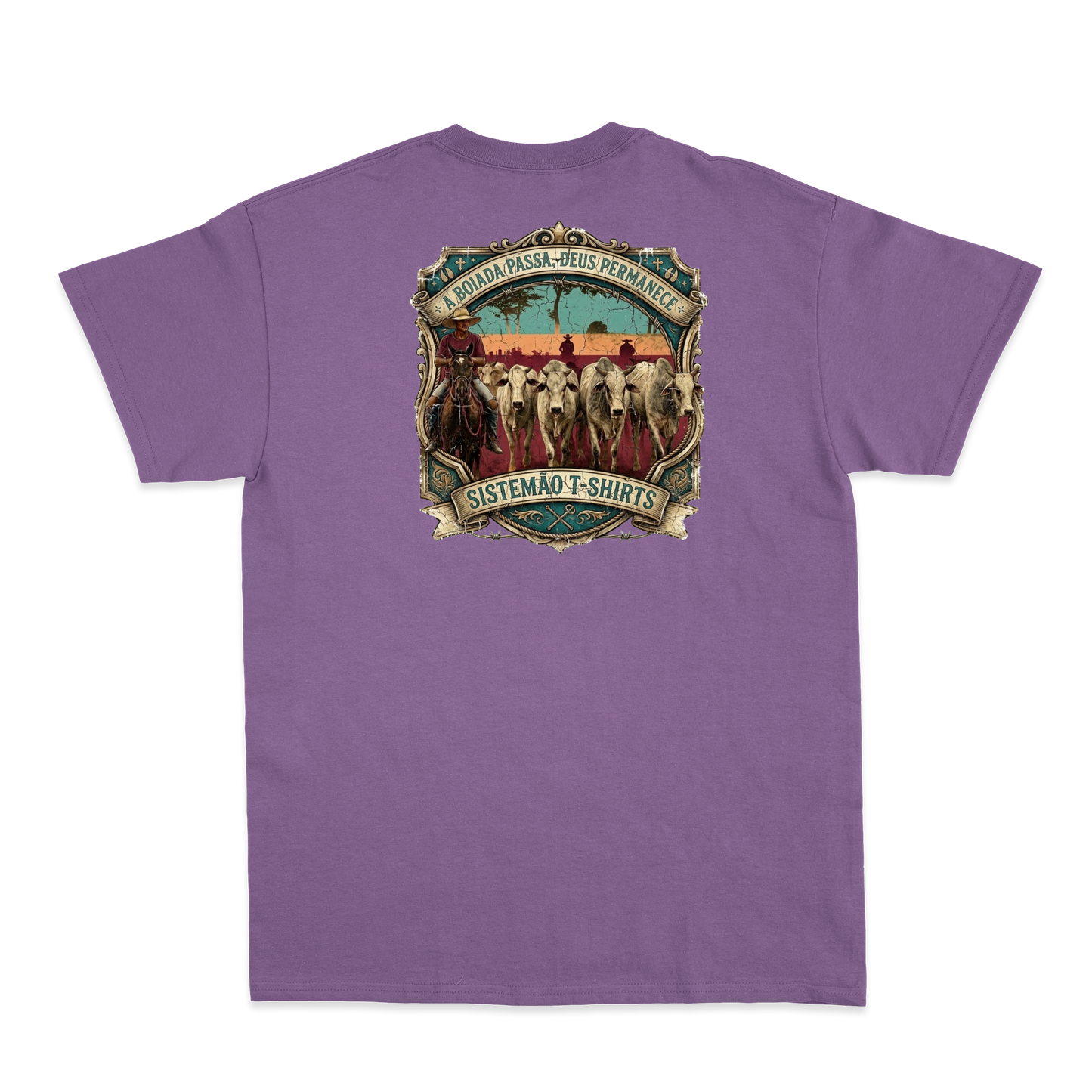 "Estampa DEUS PERMANECE" Camiseta Básica Unissex