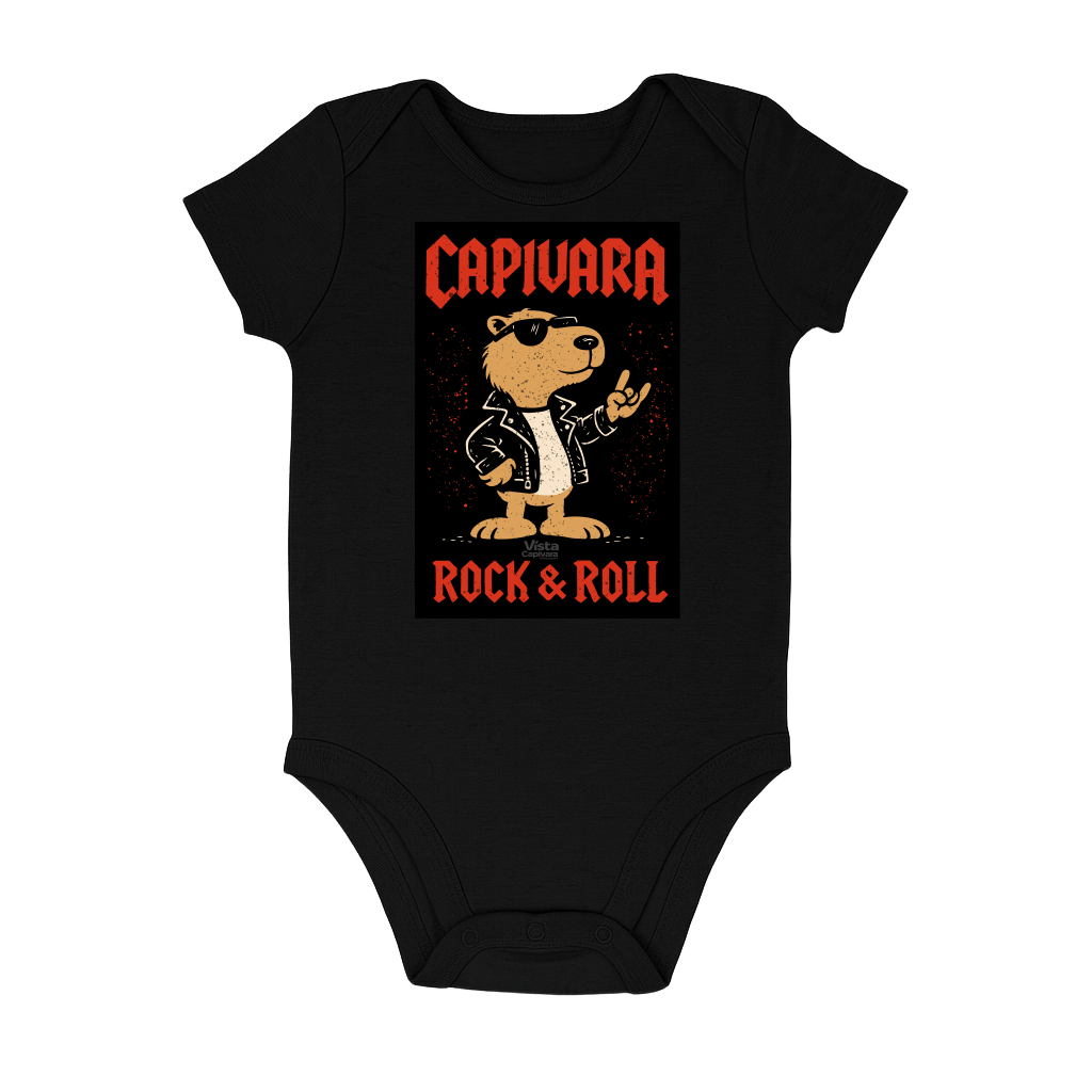 "Capivara Rock & Roll  DTG" Body Baby