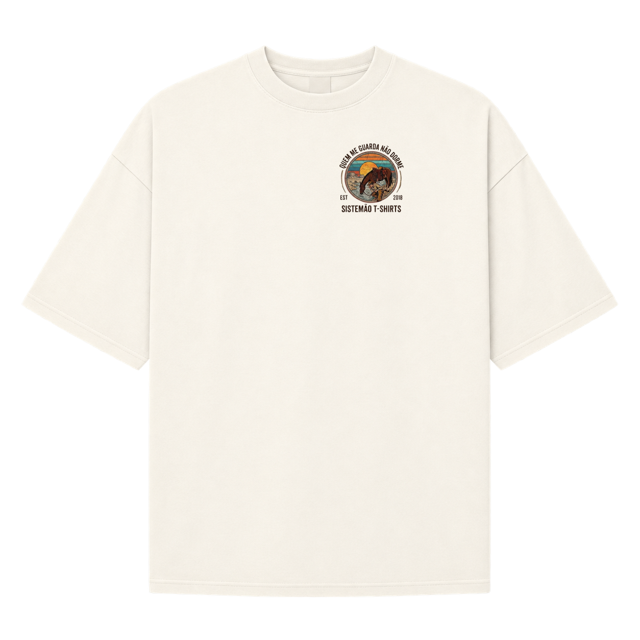 "Oversized QUEM ME GUARDA MASC" Camiseta Oversized Suedine 220g