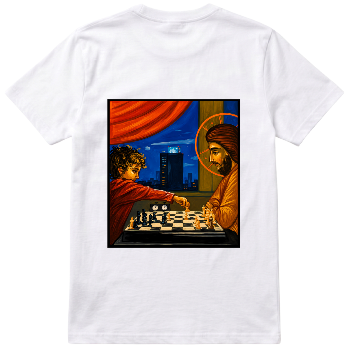 "Camiseta Regular Essential Xeque-Mate com Jesus" Camiseta Premium Unissex