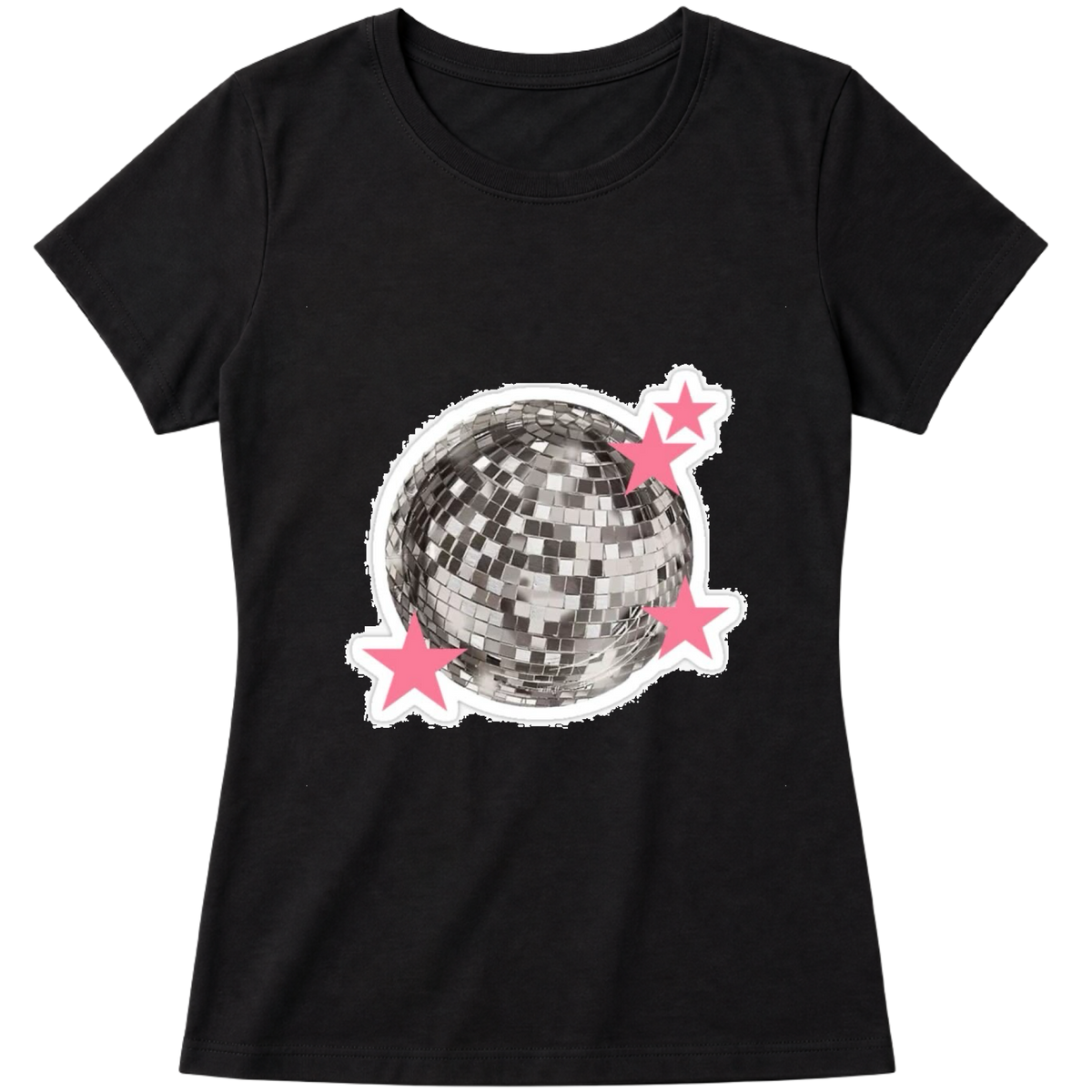 "Baby Look Pinky Disco" Blusa Baby Look