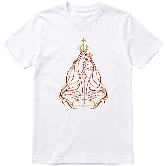 "TRICIO Regular — Círio de Nazaré 2026 | Manto da Fé" Camiseta Premium Unissex Bunker Studios
