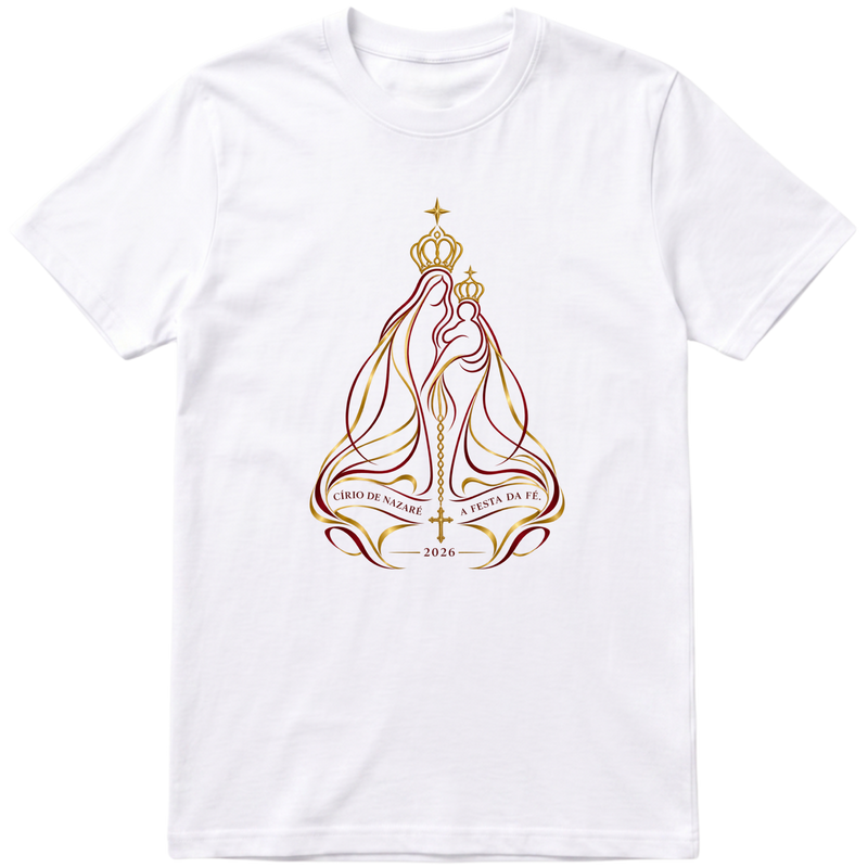 "TRICIO Regular — Círio de Nazaré 2026 | Manto da Fé" Camiseta Premium Unissex Bunker Studios